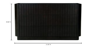 POVERA 6 DRAWER DRESSER-BLACK