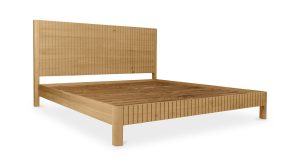 POVERA BED QUEEN- OAK