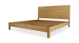 POVERA BED QUEEN- OAK