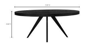 Parq Oval Dining Table- Black (10)