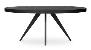 Parq Oval Dining Table- Black