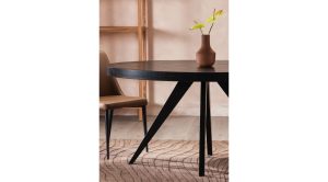 Parq Oval Dining Table- Black