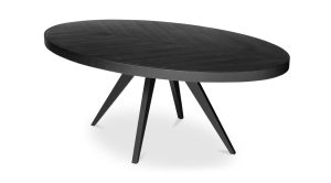 Parq Oval Dining Table- Black