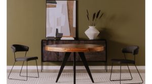 Parq Round Dining Table- Amber