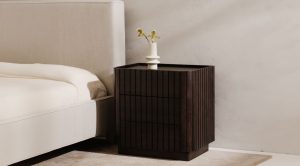 Povera 3 Drawer Nightstand Black