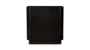 Povera 3 Drawer Nightstand Black (9)