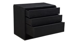 Quinton 3 Drawer Nightstand Black (3)