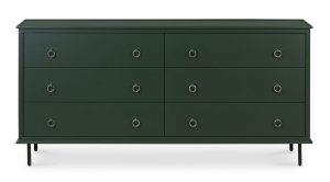 REAGAN 6 DRAWER DRESSER-DEEP GREEN (10)