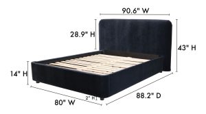 SAMARA KING BED- BLUE