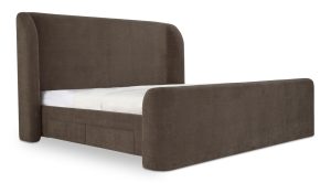 SOPHIA KING BED- BROWN