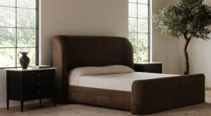 SOPHIA KING BED- BROWN