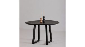 Silas Round Dining Table- Black