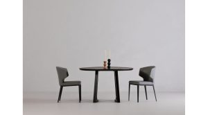 Silas Round Dining Table- Black (2)