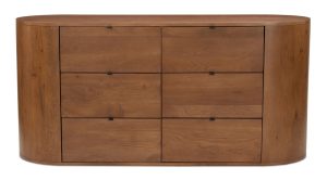 THEO 6 DRAWER DRESSER-BROWN