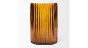 Dawn Short Amber Glass Vase (3)