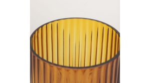 Dawn Short Amber Glass Vase (5)