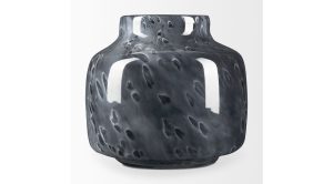 Masai Black Glass Vase-Small (1)