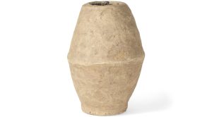 Rundal Beige Paper Mache Vase-Small (1)