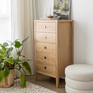 Hara 5 Drawer Tall Dresser - Natural Oak_9