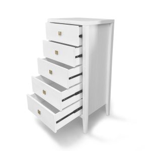 Hara 5 Drawer Tall Dresser - White_2